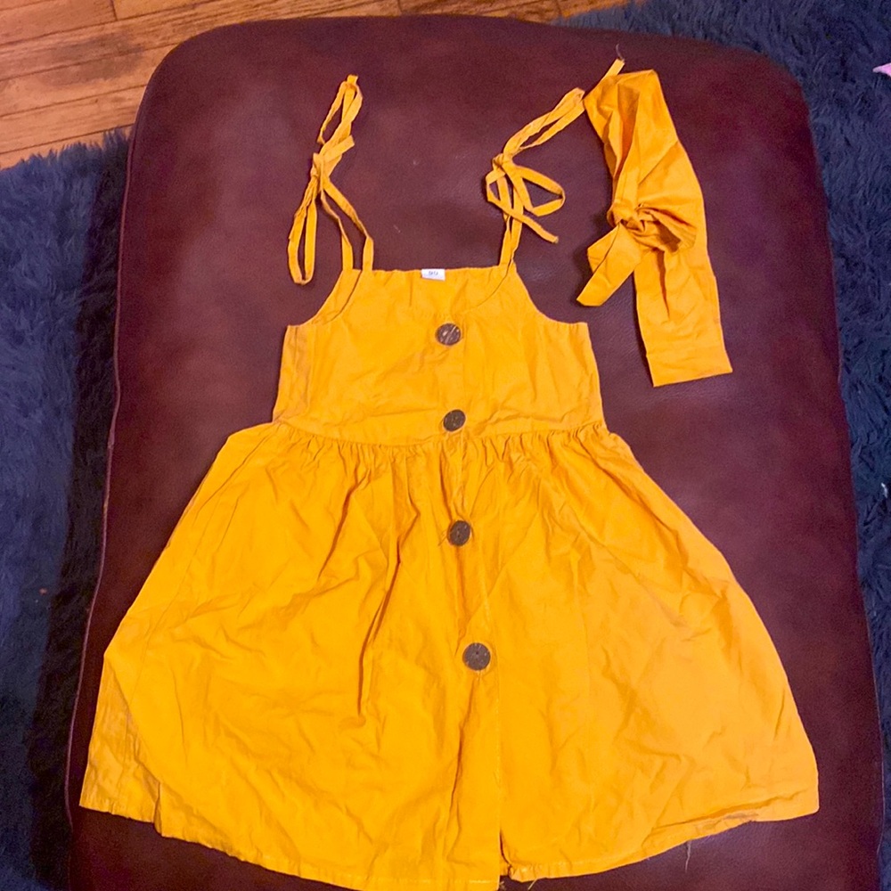 2T-3T Fall dress with headband worn 1X!🧡💛